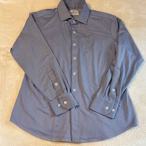 Mizzen+Main trim fit blue/white plaid button down